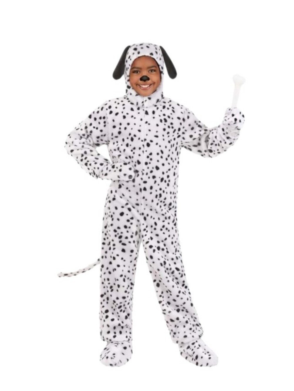 🆕 Child's Medium Black & White Polkadot Dalmatian Jumpsuit Halloween Costume